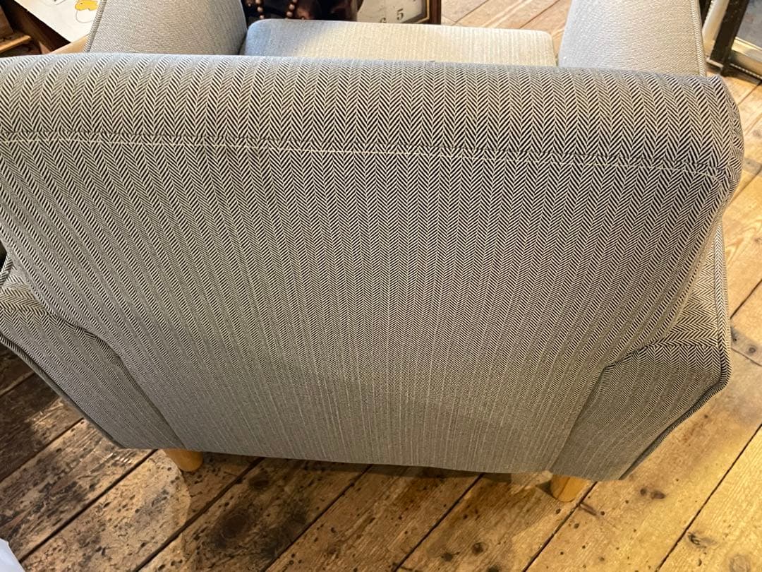 1人掛けソファ　家具　椅子　イス　布　インテリア　グレー