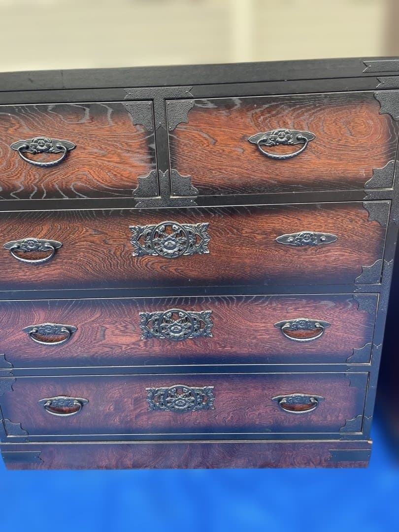 民芸家具 和箪笥 時代箪笥 和家具 タンス チェスト89cm幅 6段/４段 2棹