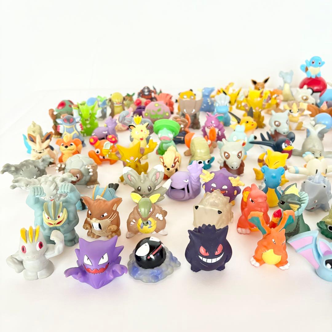 ポケモンキッズ　指人形（ゆび人形）ソフビ90体まとめ売り 大量セット　初期多数