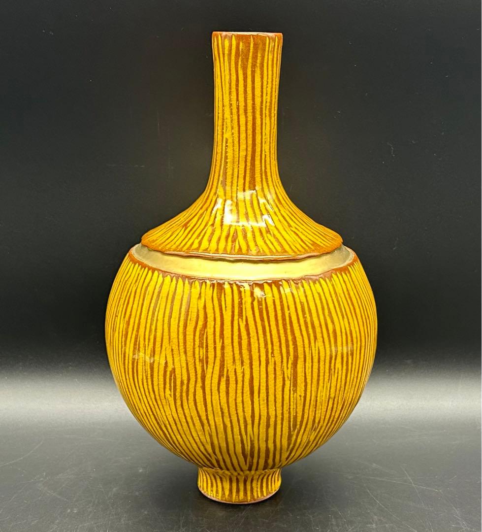 【希少】京焼　華善窯 華善作 池坊花器 花立　自由花　草月　小原　花展用