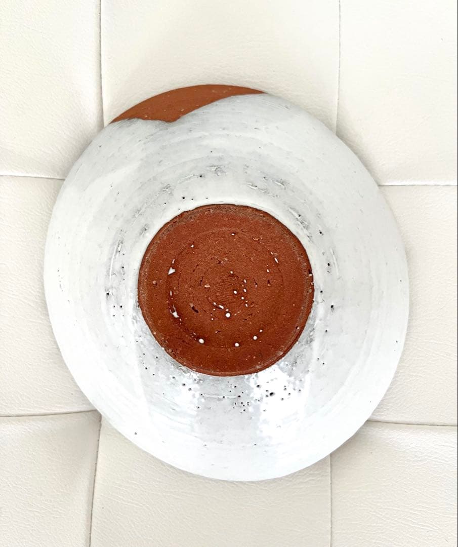 萩焼　白萩　中皿　手作り1点物