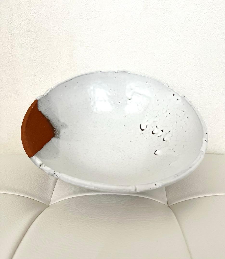 萩焼　白萩　中皿　手作り1点物