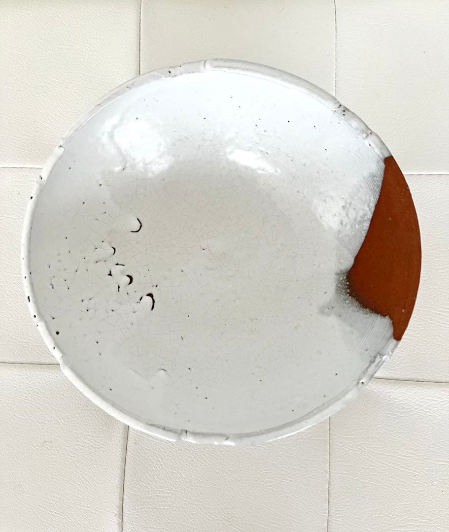 萩焼　白萩　中皿　手作り1点物