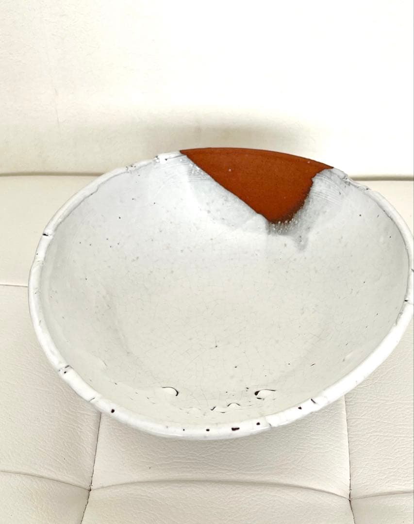 萩焼　白萩　中皿　手作り1点物