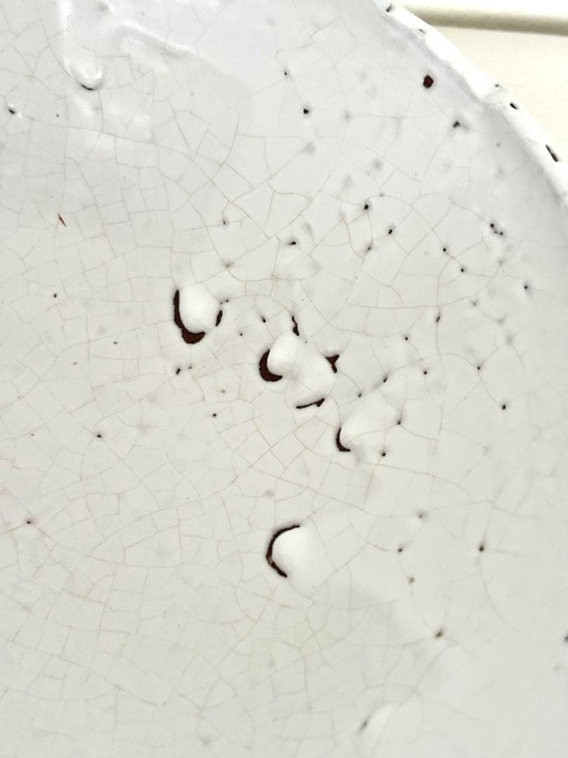 萩焼　白萩　中皿　手作り1点物