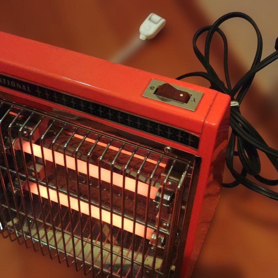 レトロ小型電気ストーブ　ナショナル製品　中古　実用品