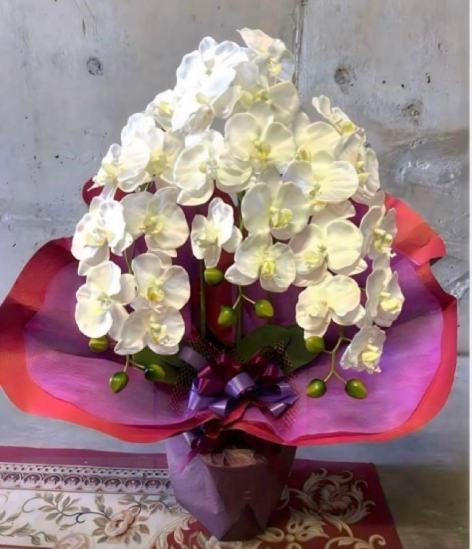 光触媒　人工観葉植物　ウォールグリーン　フェイクグリーン　胡蝶蘭7640@.d