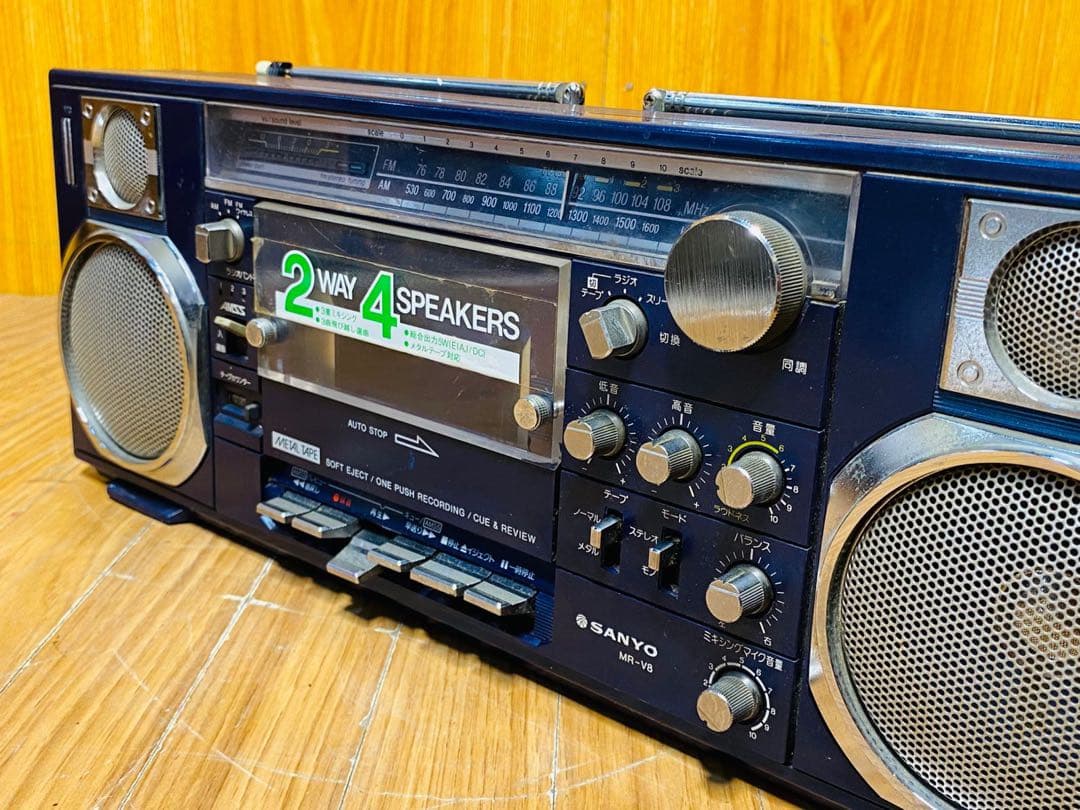 SANYO 2WAYスピーカー カセットデッキ MR-V8