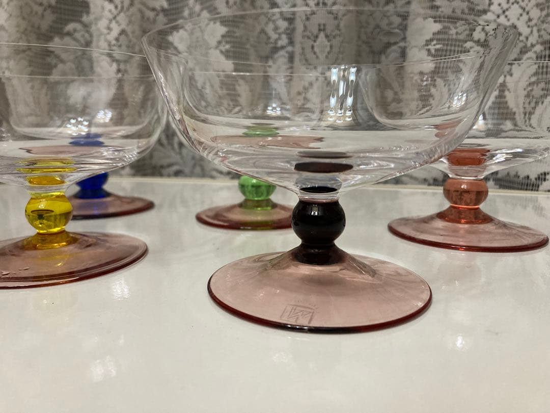 専用　イタリアムラーノガラス　デザートカップ　5個