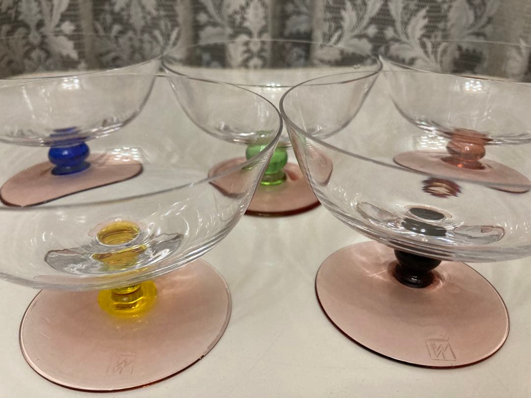 専用　イタリアムラーノガラス　デザートカップ　5個