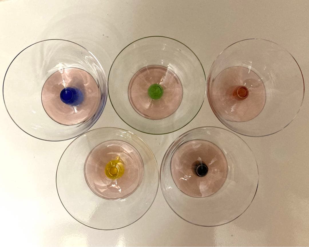 専用　イタリアムラーノガラス　デザートカップ　5個