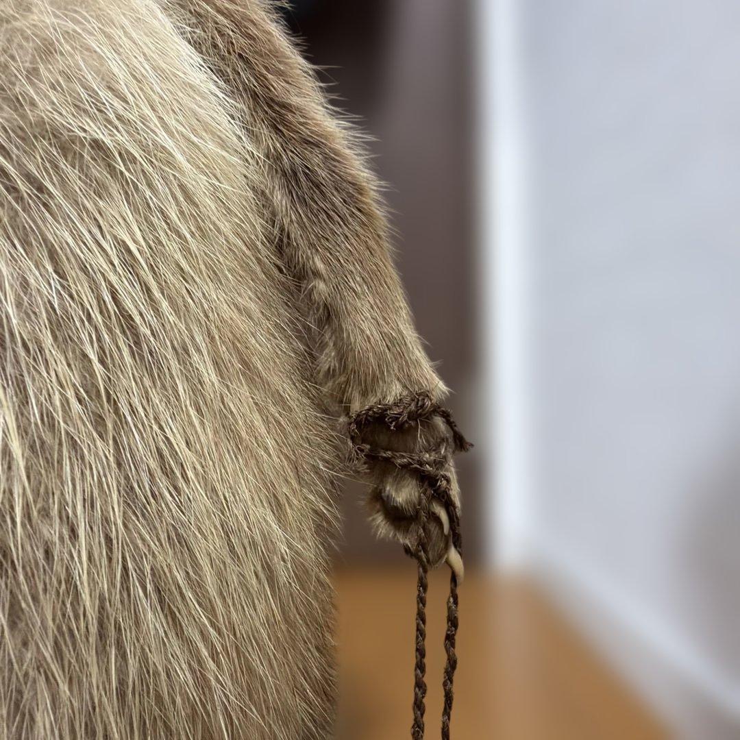 タヌキの置物 剥製　昭和レトロ　高さ約60cm 台座49cm✖️37cm