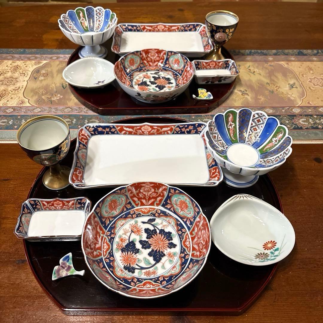 特選✨古伊万里　金彩✨お2人様お膳