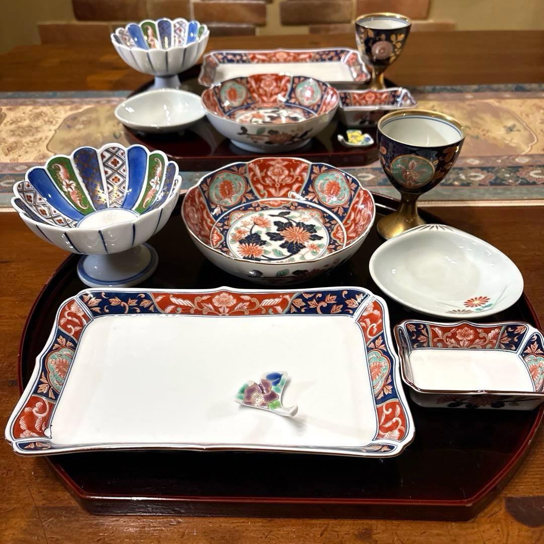 特選✨古伊万里　金彩✨お2人様お膳