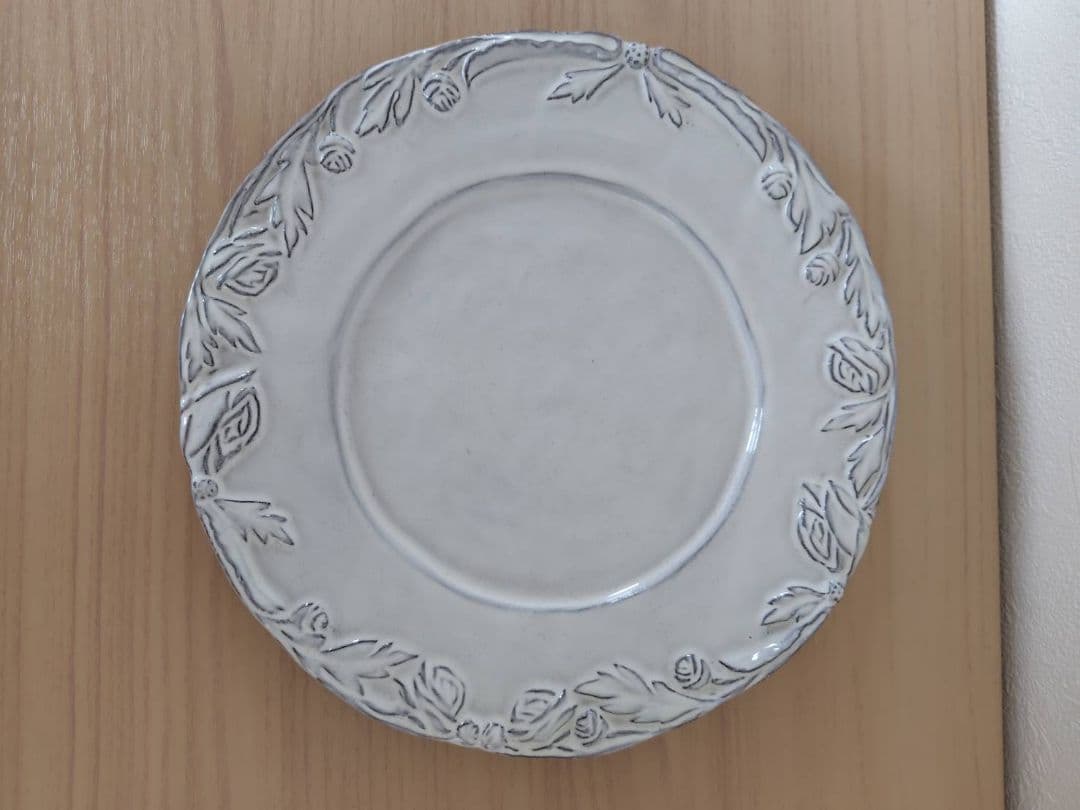 Virginia Casa　ケーキスタンド　2段式　白　花模様　プレート2枚