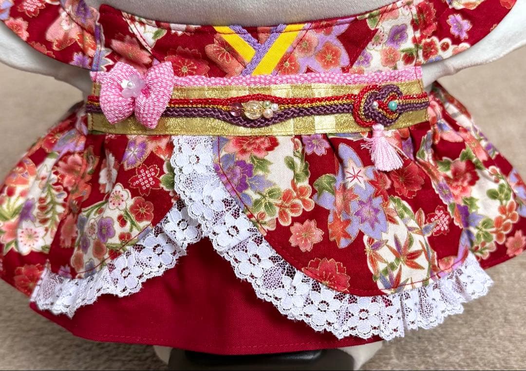 ラボット服　着物風ワンピースＤ　LOVOT ラボットハンドメイド