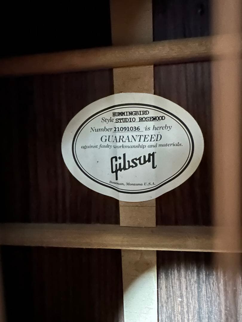 Gibson ハミングバード　2021 ローズウッド