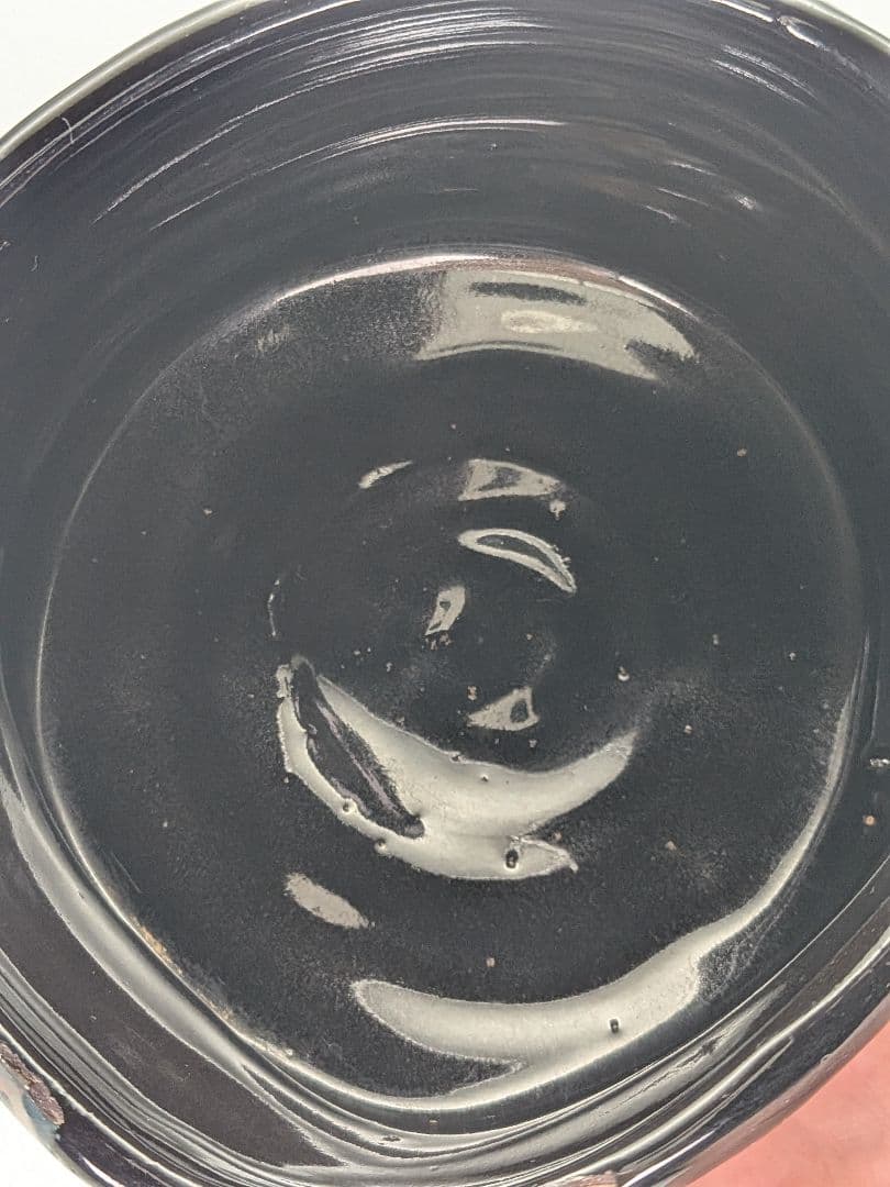 日展作家 鈴木紀文 黒織部茶盌 共箱共布 瀬戸焼 抹茶碗 抹茶茶碗 茶道具 茶器