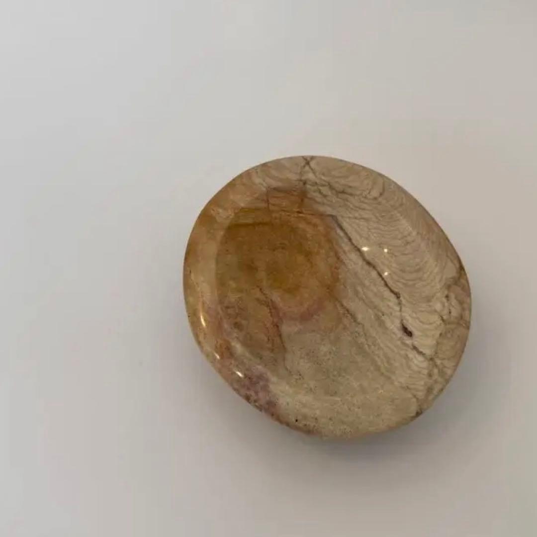 オーシャンジャスパー　天然石トレイ　小物入れ　スフィア台