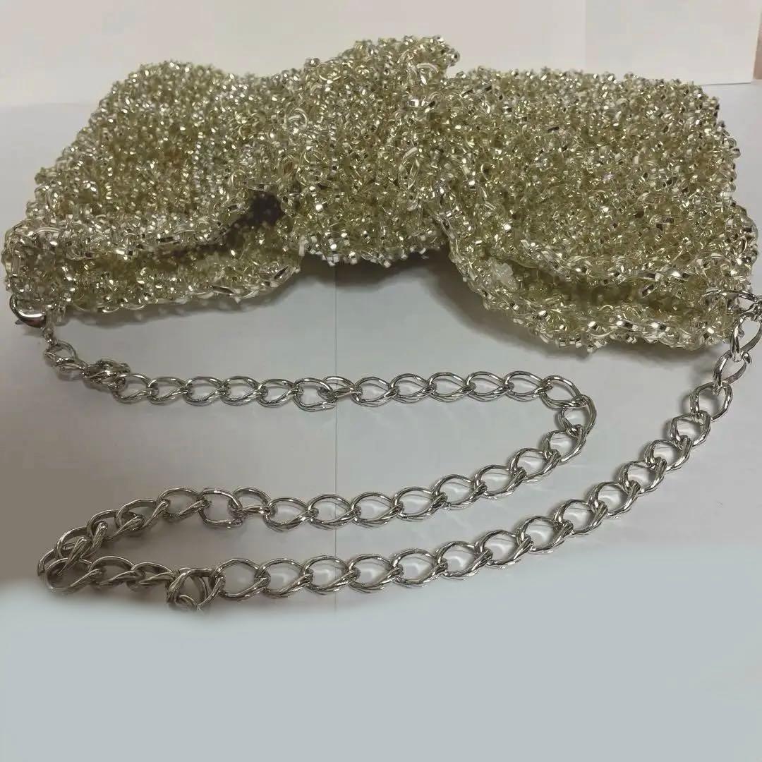 ジュエリーレースの 　　リボン型ショルダーバッグ