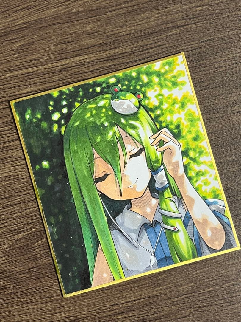 【東方】イラスト色紙【東風谷早苗】