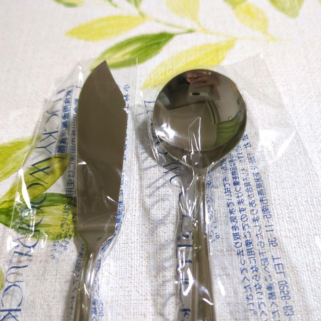 【新品】LUCKY WOOD カトラリー 22本セット 18-10ステンレス