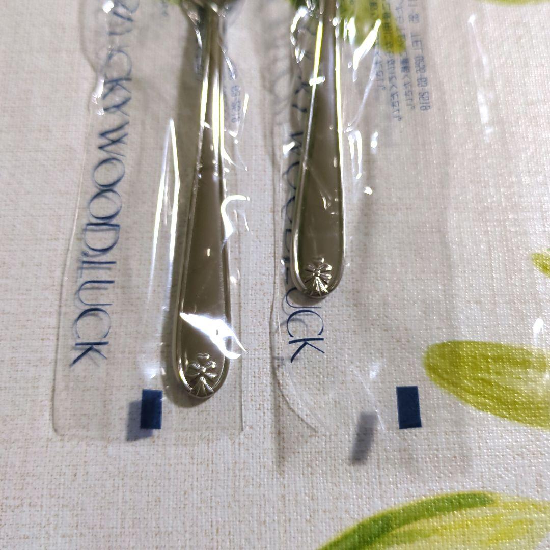 【新品】LUCKY WOOD カトラリー 22本セット 18-10ステンレス