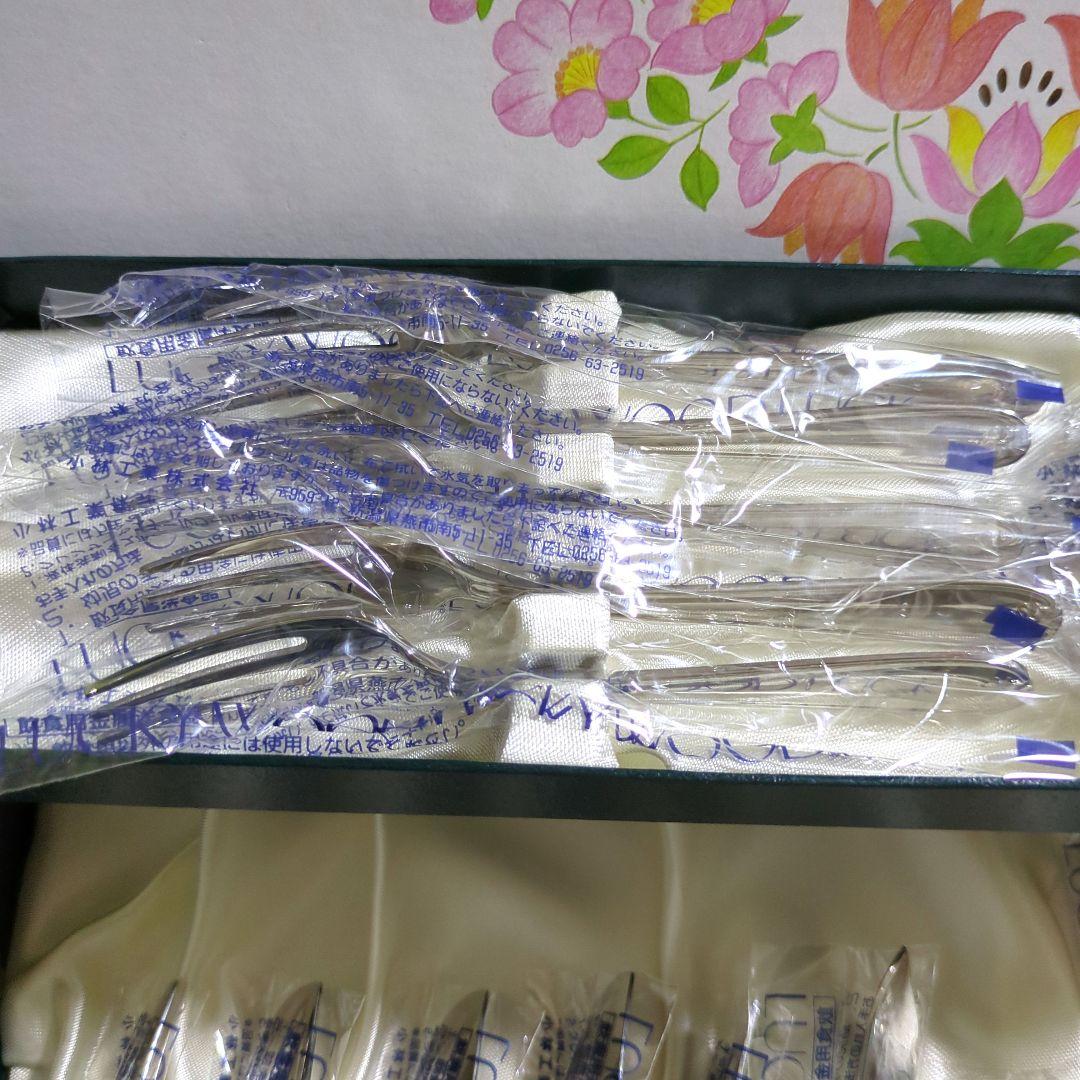 【新品】LUCKY WOOD カトラリー 22本セット 18-10ステンレス