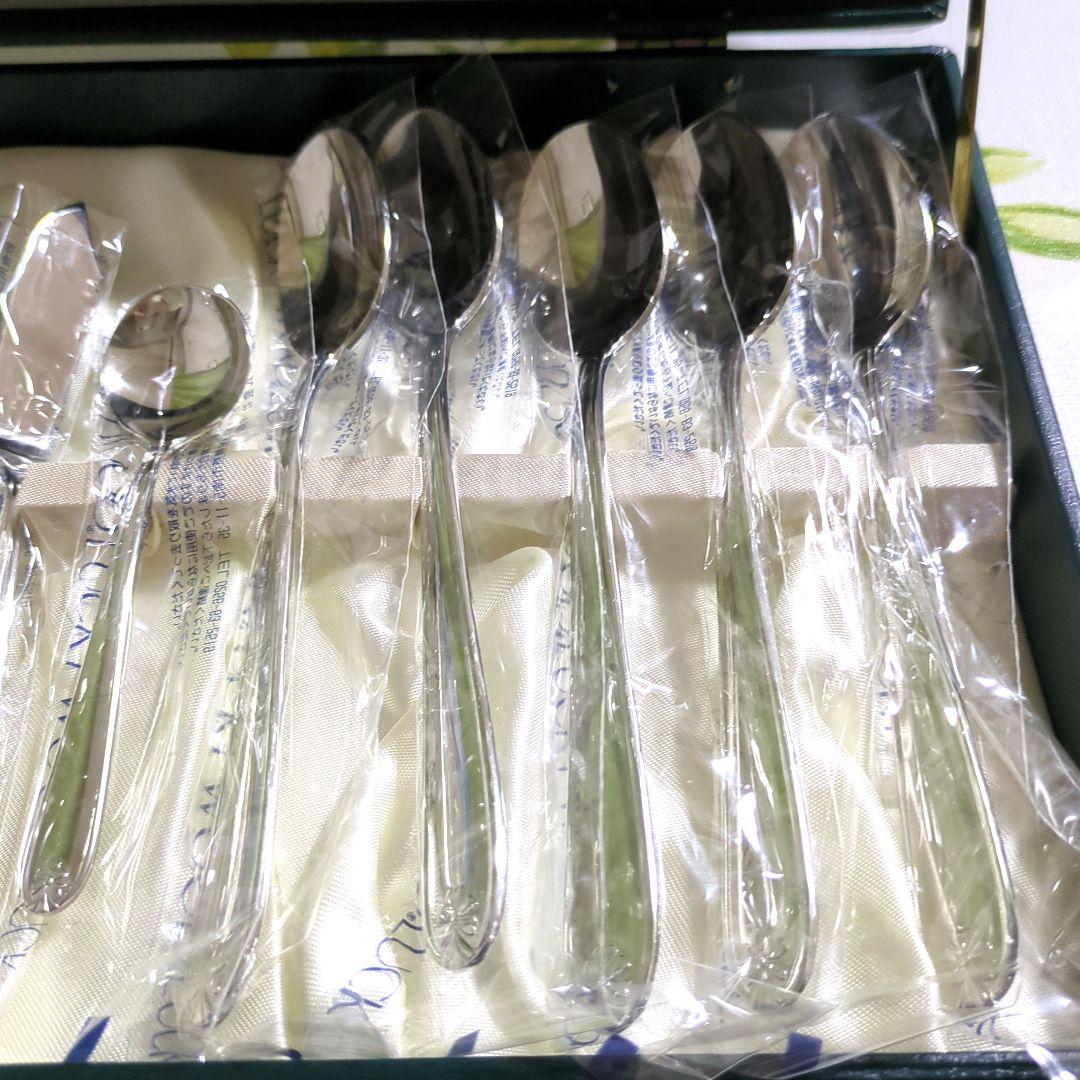 【新品】LUCKY WOOD カトラリー 22本セット 18-10ステンレス