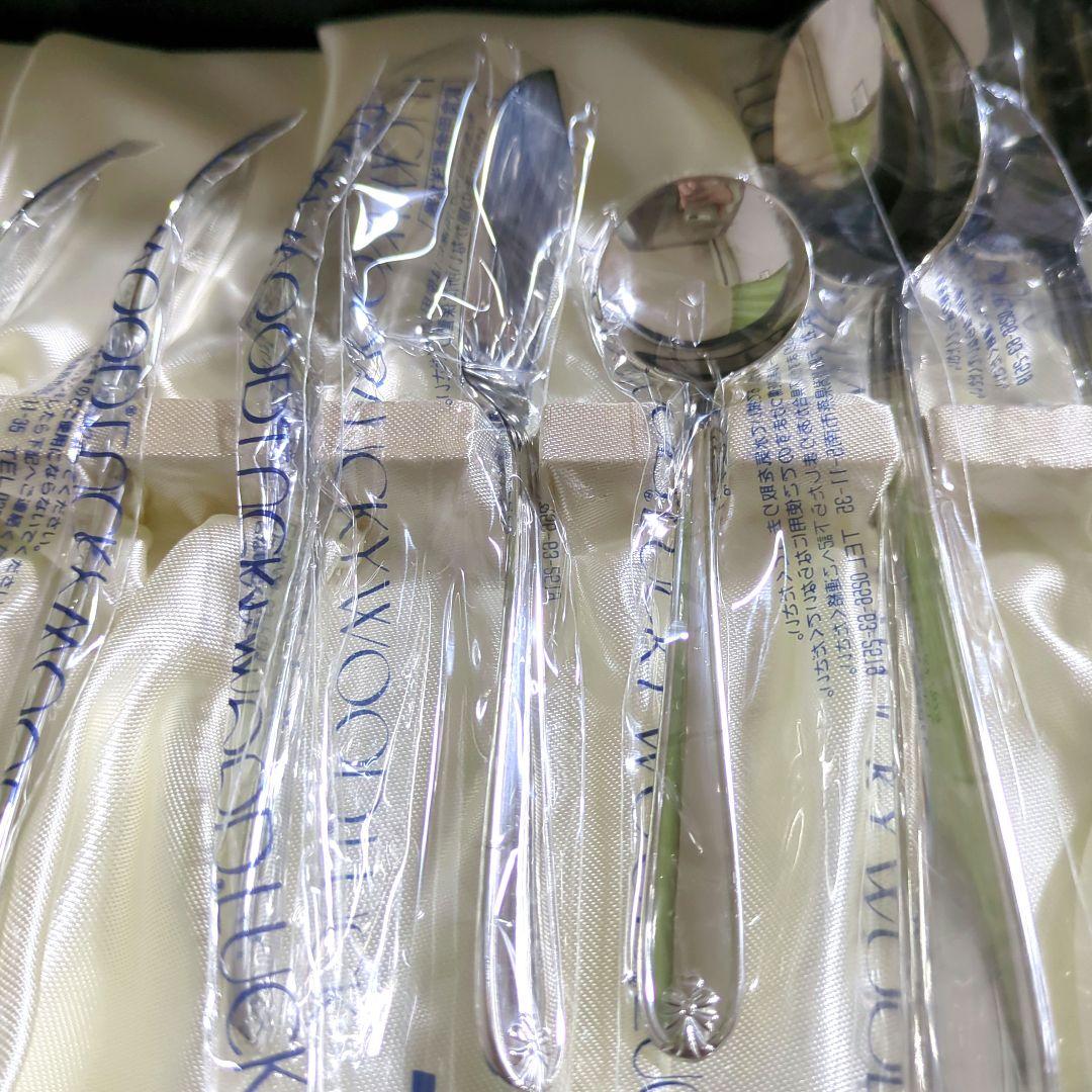 【新品】LUCKY WOOD カトラリー 22本セット 18-10ステンレス