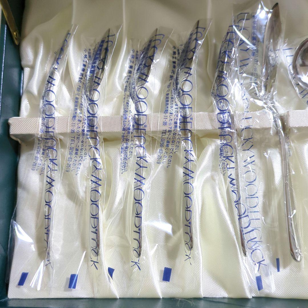 【新品】LUCKY WOOD カトラリー 22本セット 18-10ステンレス