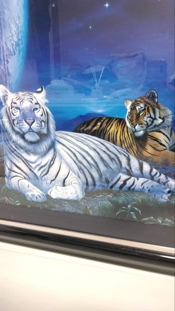 クリスチャンラッセン 原画 ロードオブザミレニアム Lサイズ ホワイトタイガー