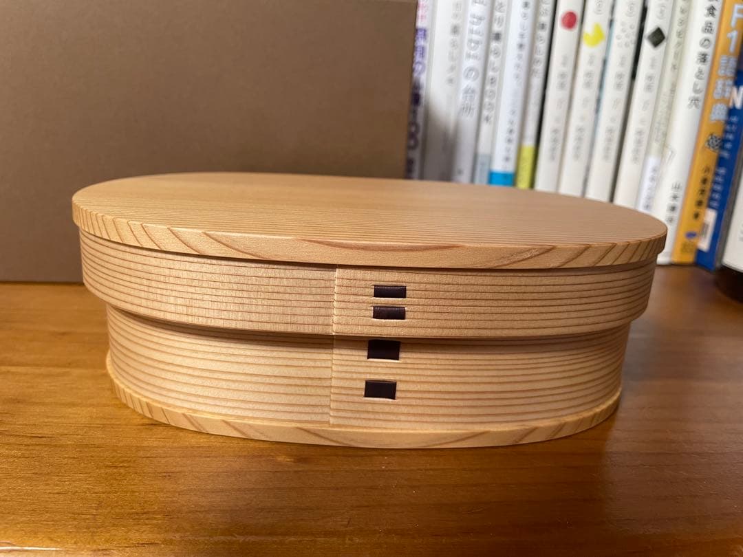 大館工芸社　小判弁当　曲げわっぱ（中）仕切りなし　未使用、水洗いのみ