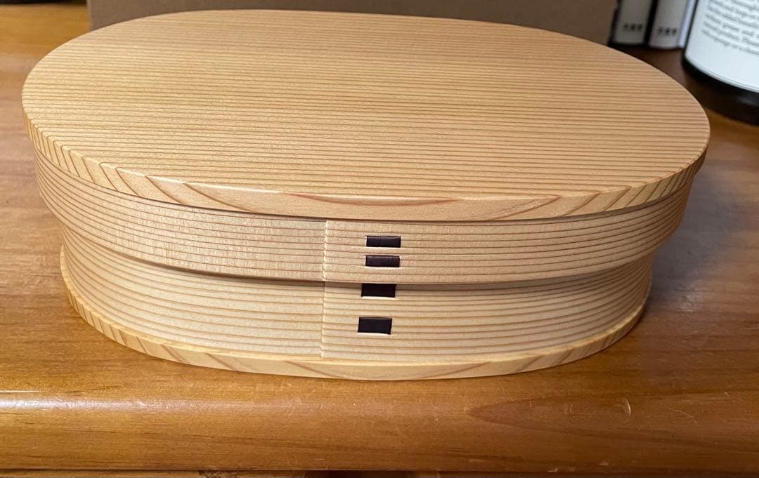 大館工芸社　小判弁当　曲げわっぱ（中）仕切りなし　未使用、水洗いのみ