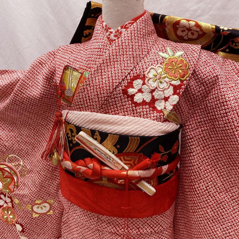 505ag67,小物類,楽々衿,半衿,草履バッグ等◎七五三 七歳 着物&袋帯