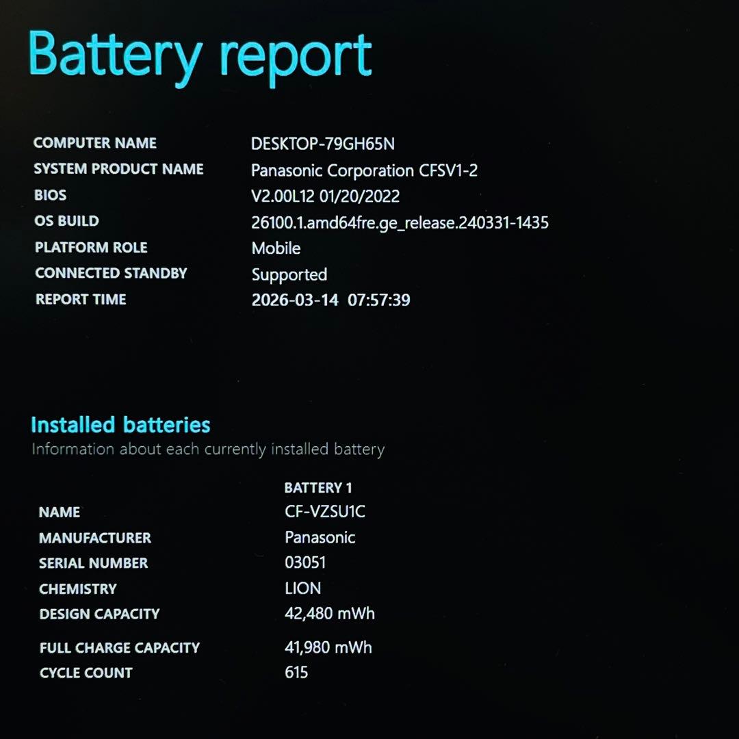 ✨バッテリー99％✨レッツノート SV1 第11世代i5 メモリ16GB