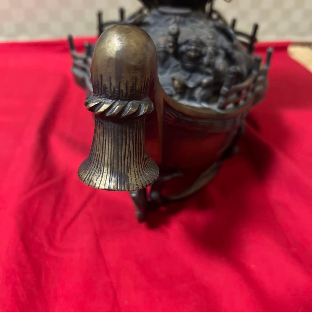 骨董品　旧家蔵出　宝船　七福神　古銅製5.4kg