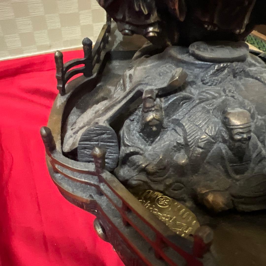 骨董品　旧家蔵出　宝船　七福神　古銅製5.4kg