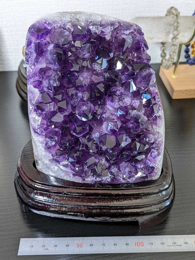 セール延長✨ 超高品質✨ アメジストドーム 木製台座付き