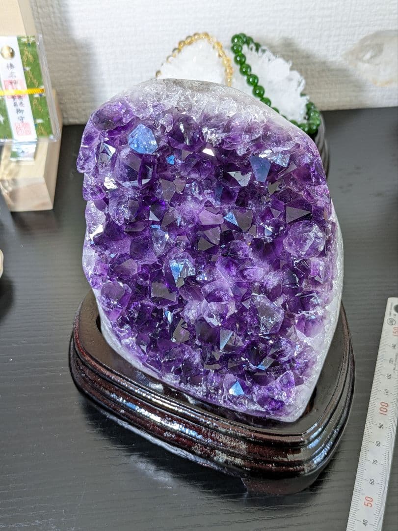 セール延長✨ 超高品質✨ アメジストドーム 木製台座付き