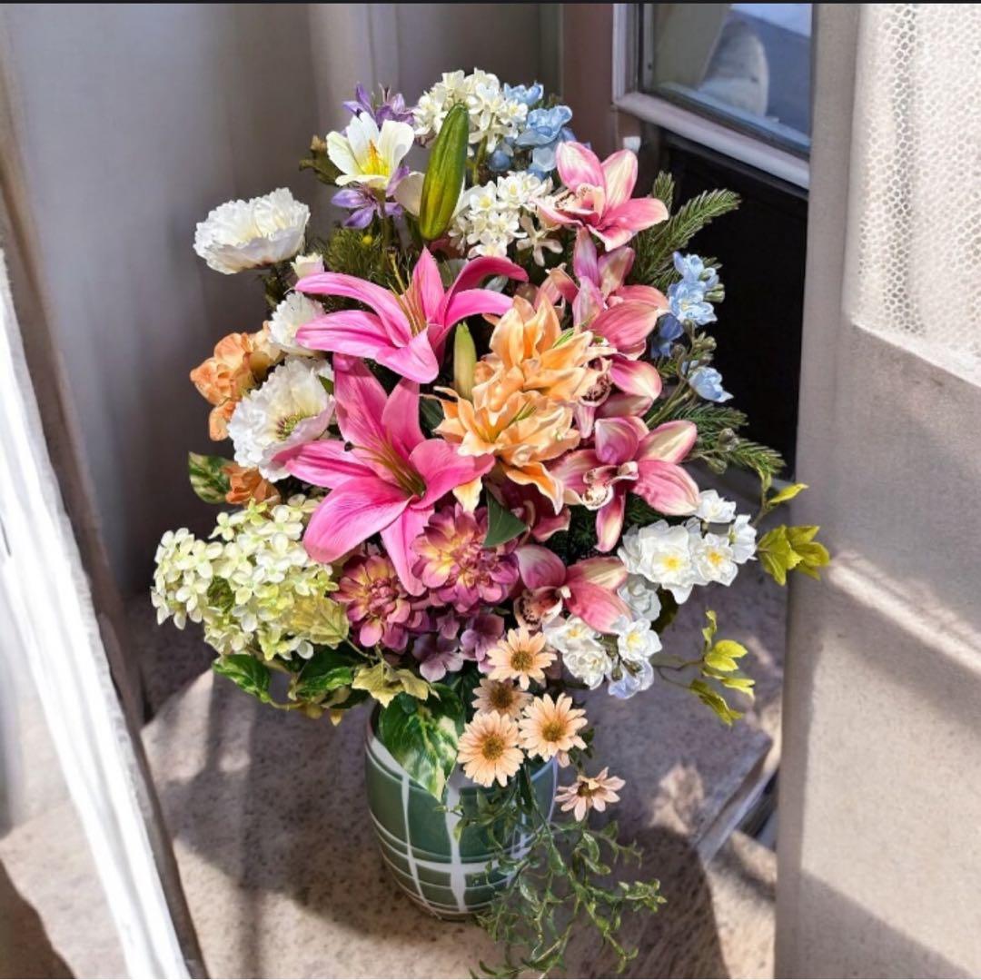 光触媒　観葉植物　ウォールグリーン　フェイクグリーン　お祝い花　春の花7050