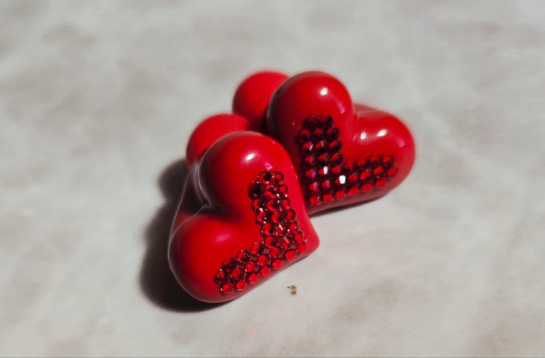 HeartBuds ワイヤレスイヤホン レッド スワロフスキー デコVer