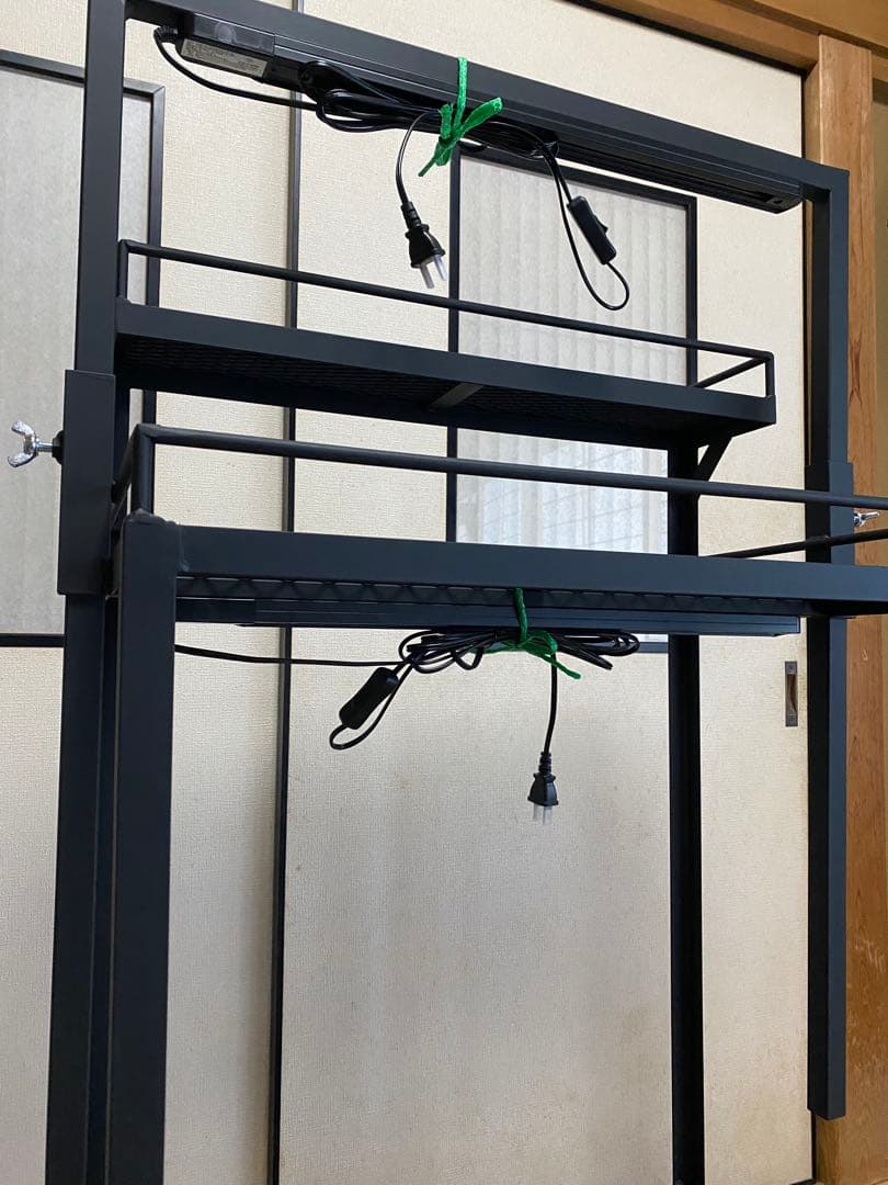 アイアンシェルフ　植物棚　アガベ　多肉植物　ボタニカルシェルフ　ダクトレールバー