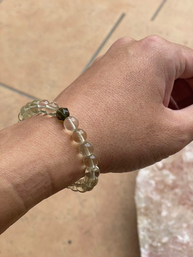 リビアングラス　モルダバイト　パラサイト隕石ブレスレット