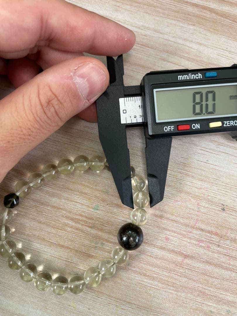 リビアングラス　モルダバイト　パラサイト隕石ブレスレット