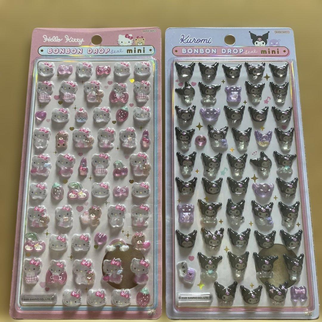 新品未開封　即発送　サンリオmini ボンボンドロップシール　５枚セット
