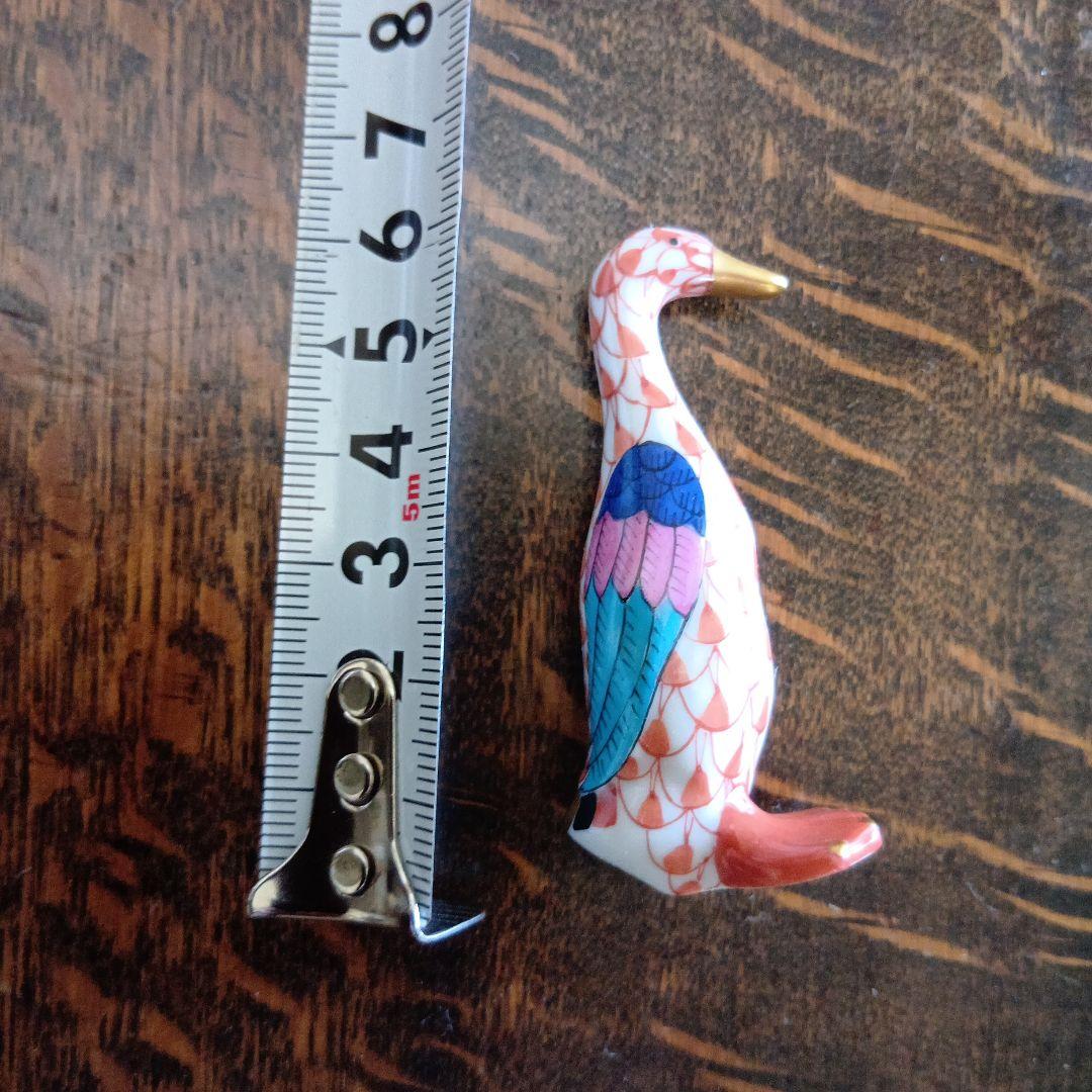 ヘレンドの陶器製 鳥の置物 約5cm