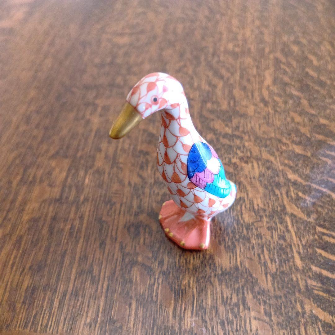 ヘレンドの陶器製 鳥の置物 約5cm