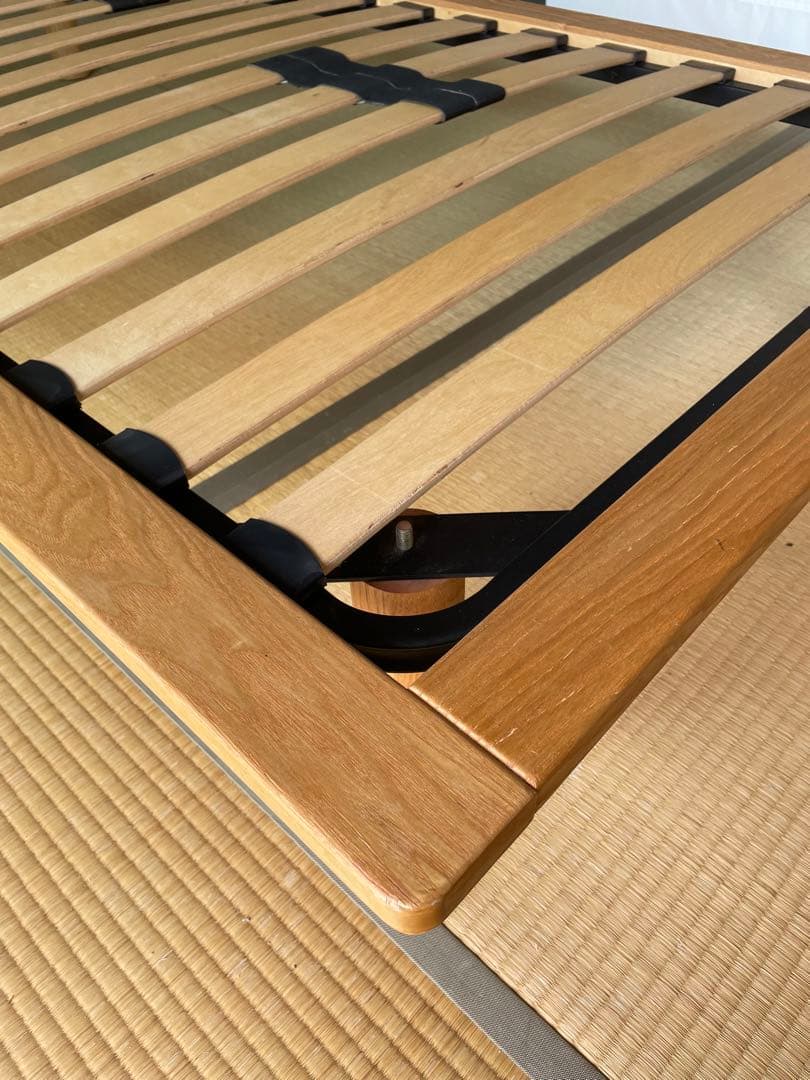 【送料込】無印良品 木製シングルベッドフレーム オーク