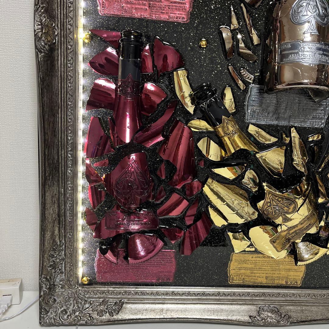 超大型　LEDシャンパンアート　アルマンドフルコンプリート　壁掛けも出来ます！